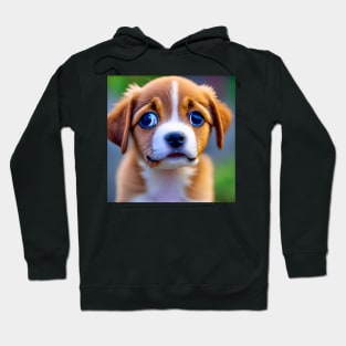 Cute Puppy Dog Big Eyes Hoodie